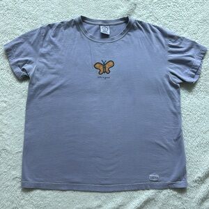Life Is Good XL Purple Tee Shirt - Butterfly